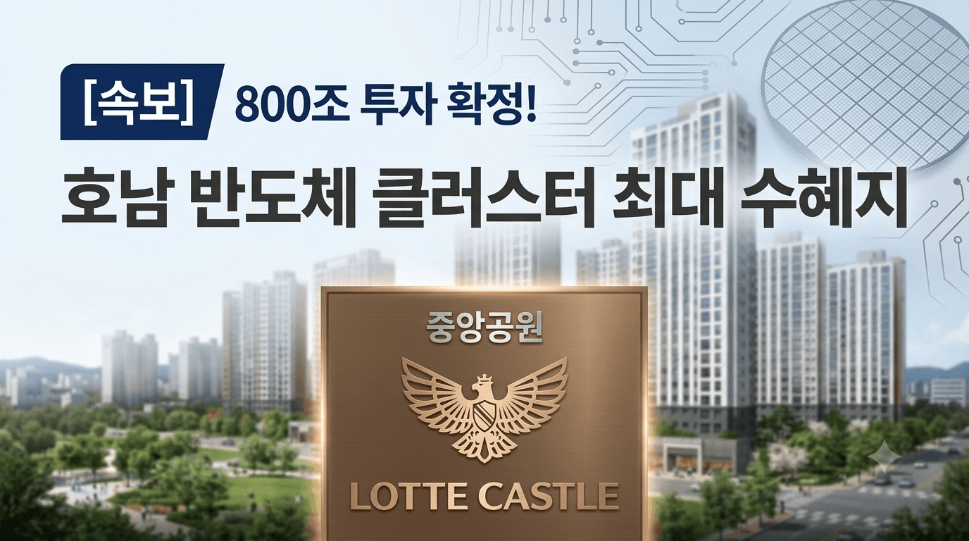 호남 반도체 클러스터 최대 수혜지 중앙공원 롯데캐슬